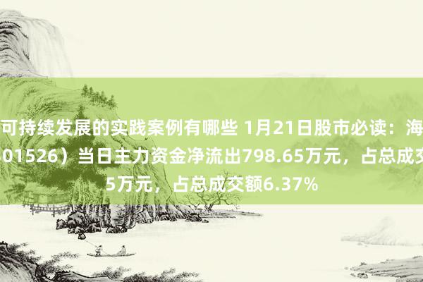 可持续发展的实践案例有哪些 1月21日股市必读：海外复材（301526）当日主力资金净流出798.65万元，占总成交额6.37%